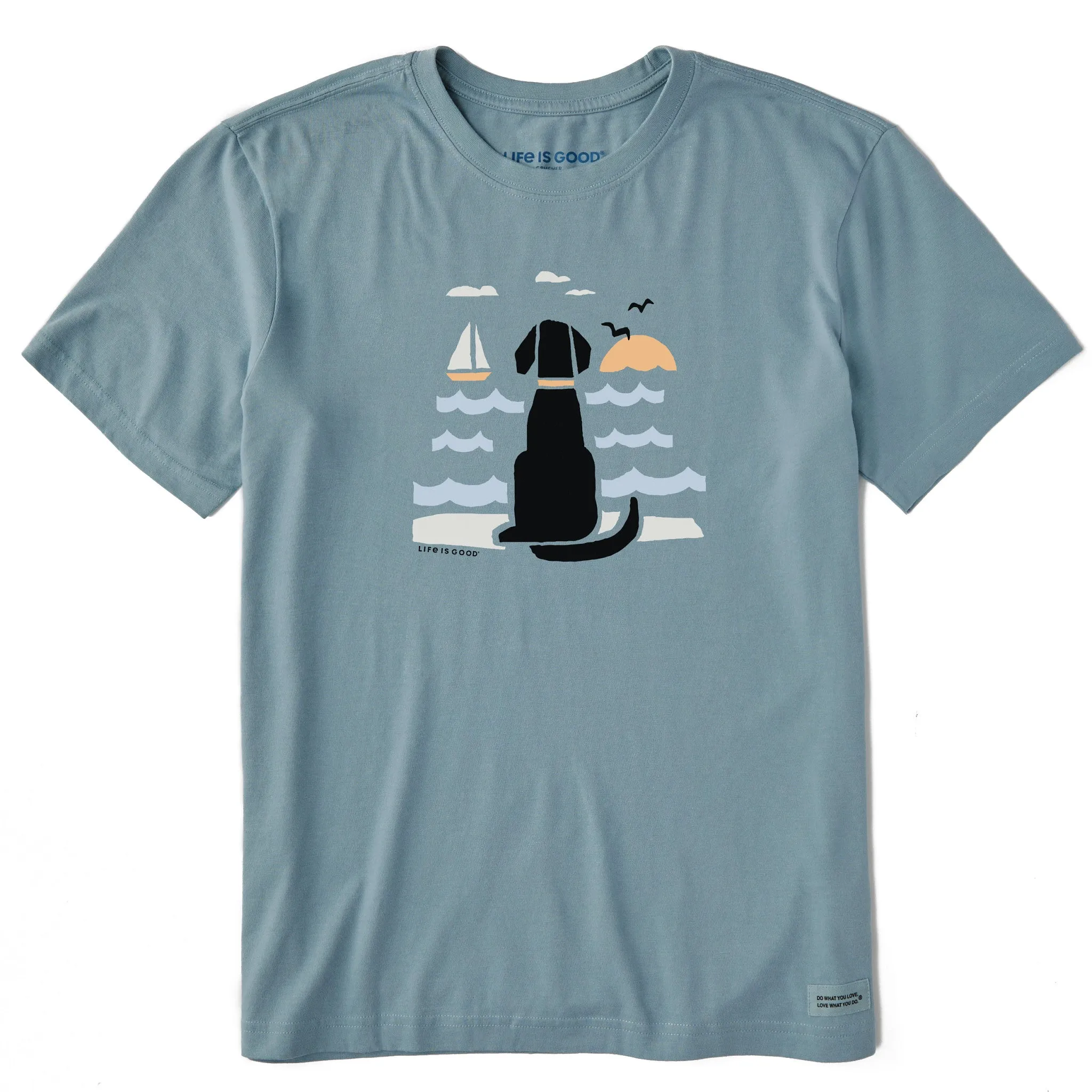 Men's Chillin' Dog @ the Beach Short Sleeve Crusher Tee Life is Good