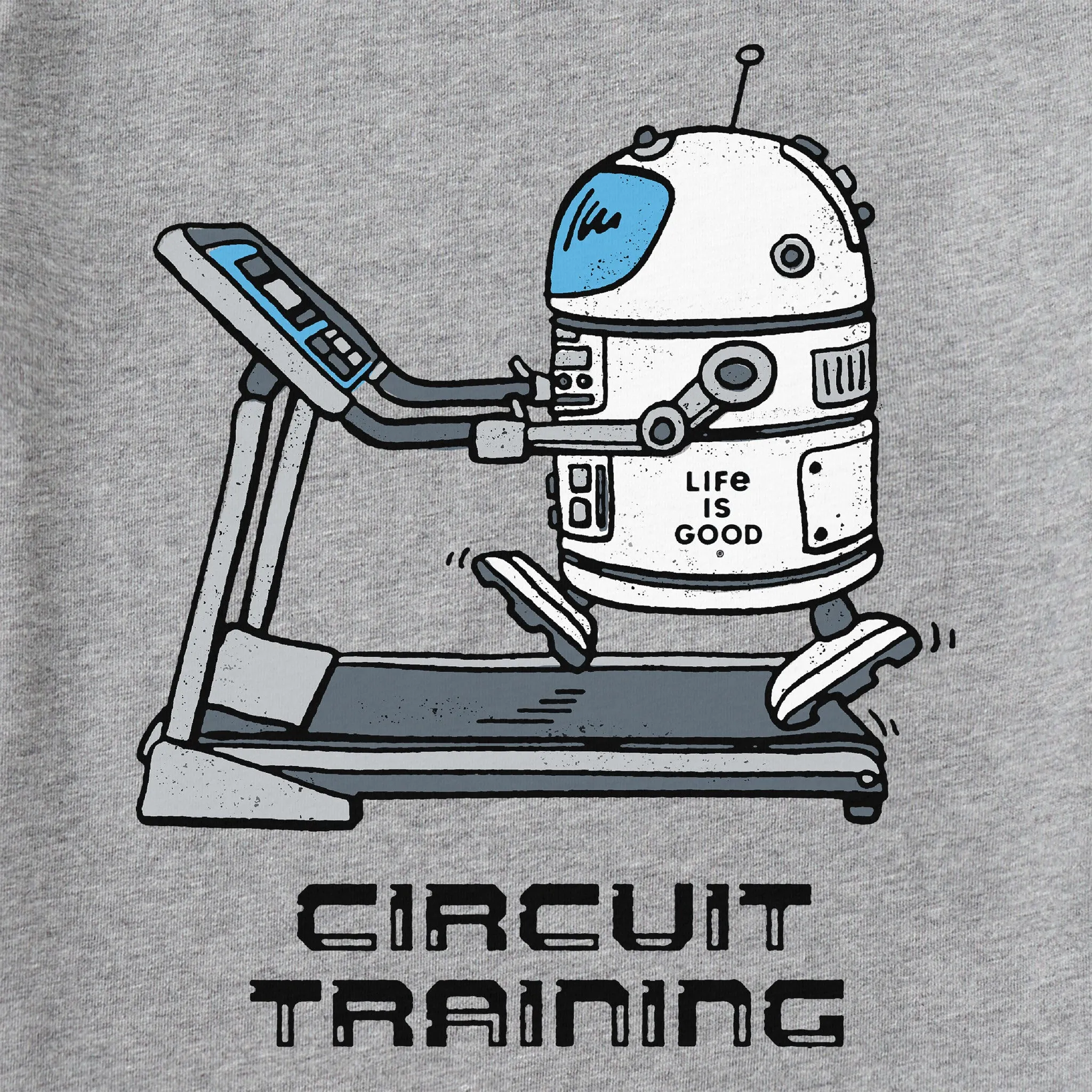 Men's Circuit Training Robot Short Sleeve Tee Life is Good