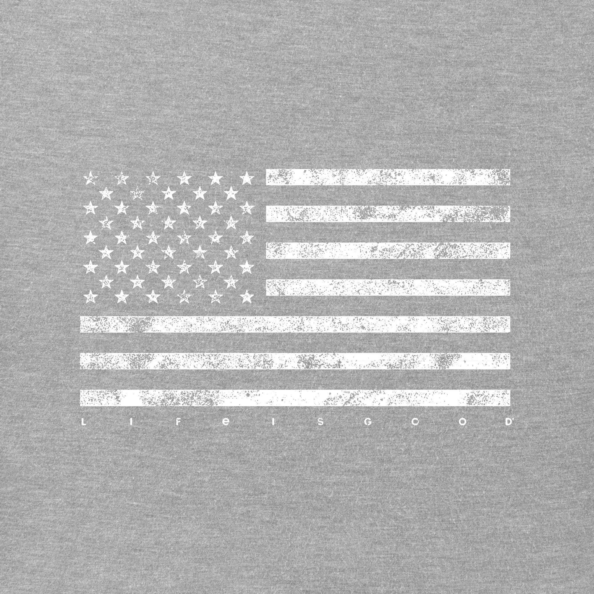 Men's Classic Flag USA Short Sleeve Crusher Tee Life is Good