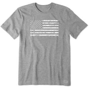 Men's Classic Flag USA Short Sleeve Crusher Tee Life is Good