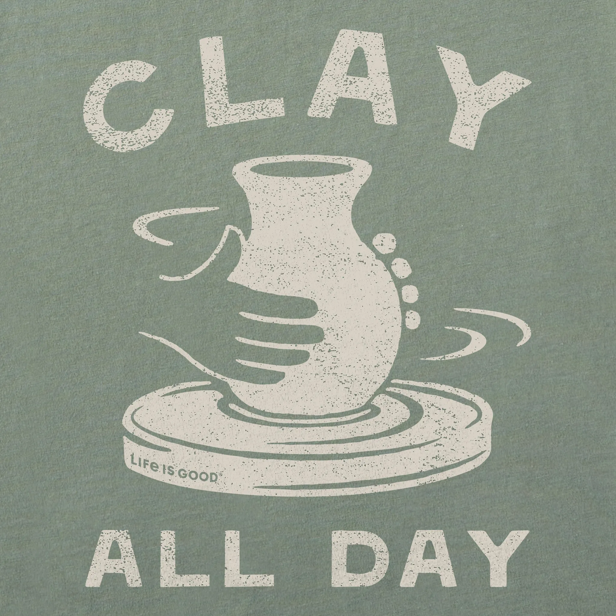 Men's Clay All Day Pottery Short Sleeve Tee Life is Good