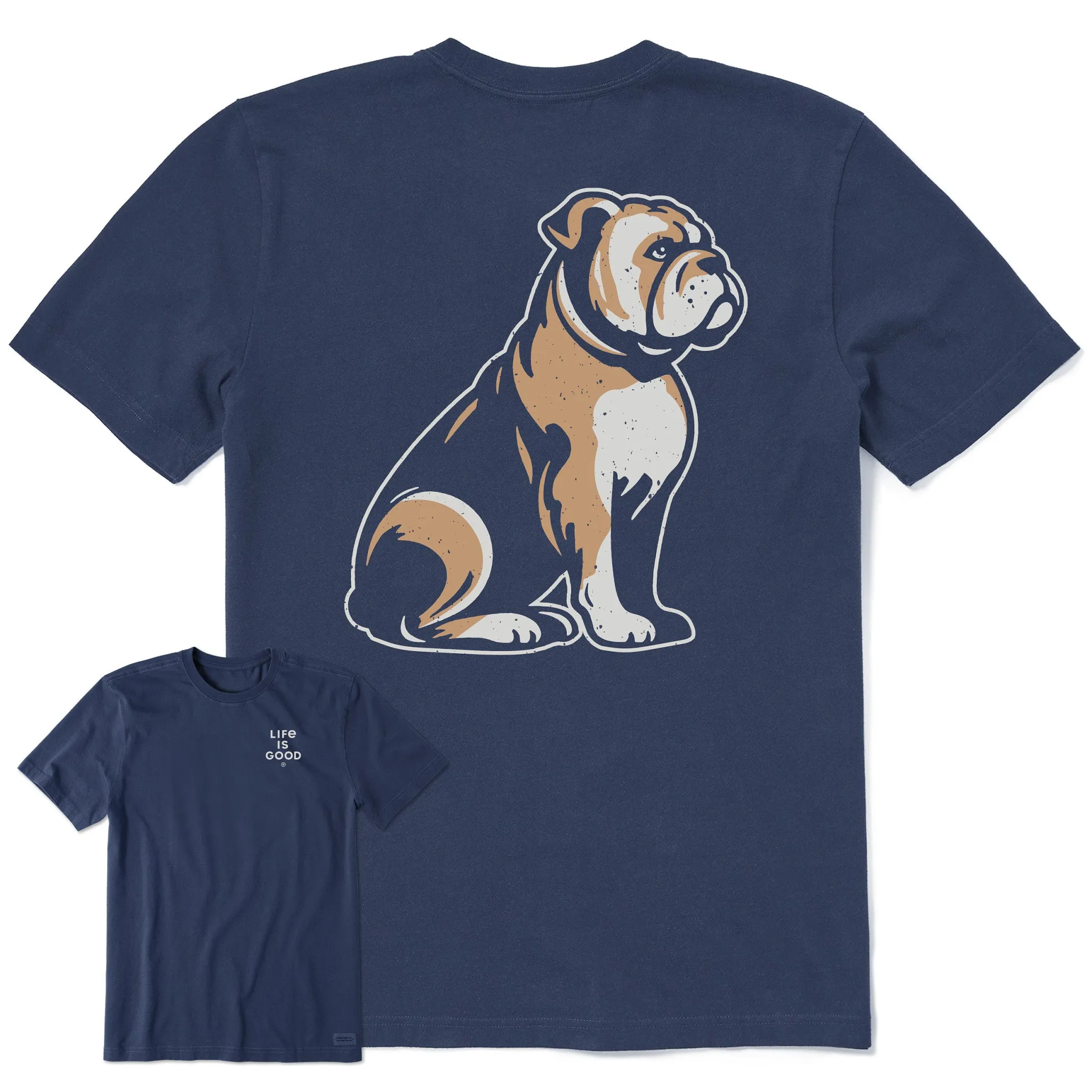 Men's Clean Bulldog Short Sleeve Tee Life is Good