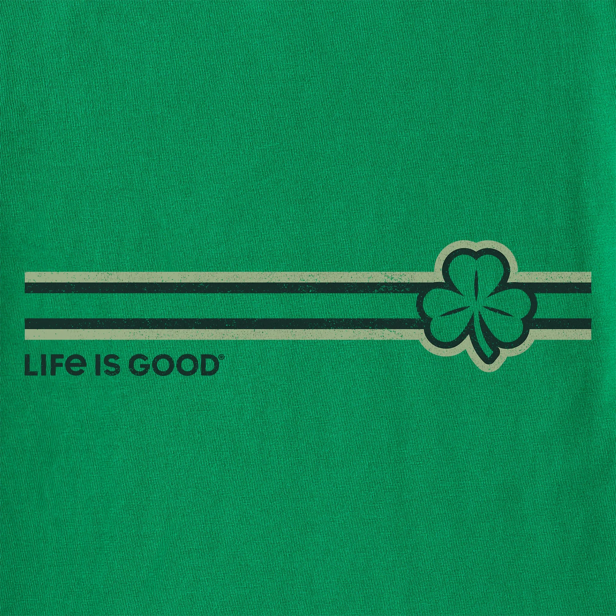 Men's Clover Stripe Short Sleeve Crusher Tee Life is Good