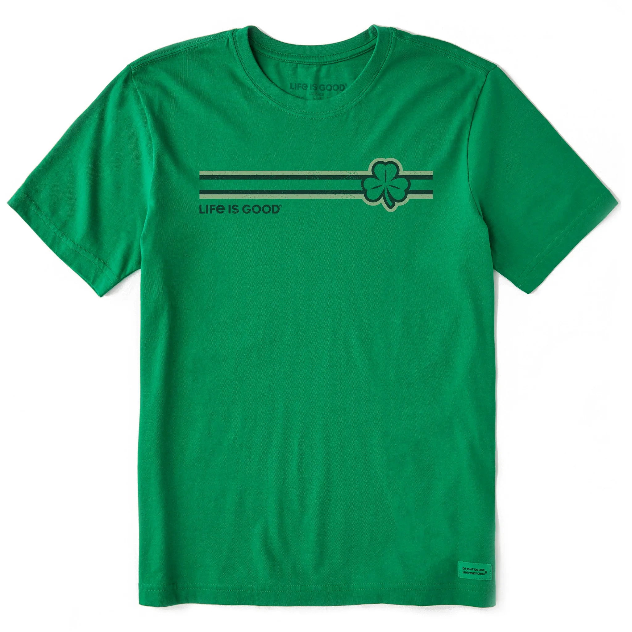 Men's Clover Stripe Short Sleeve Crusher Tee Life is Good