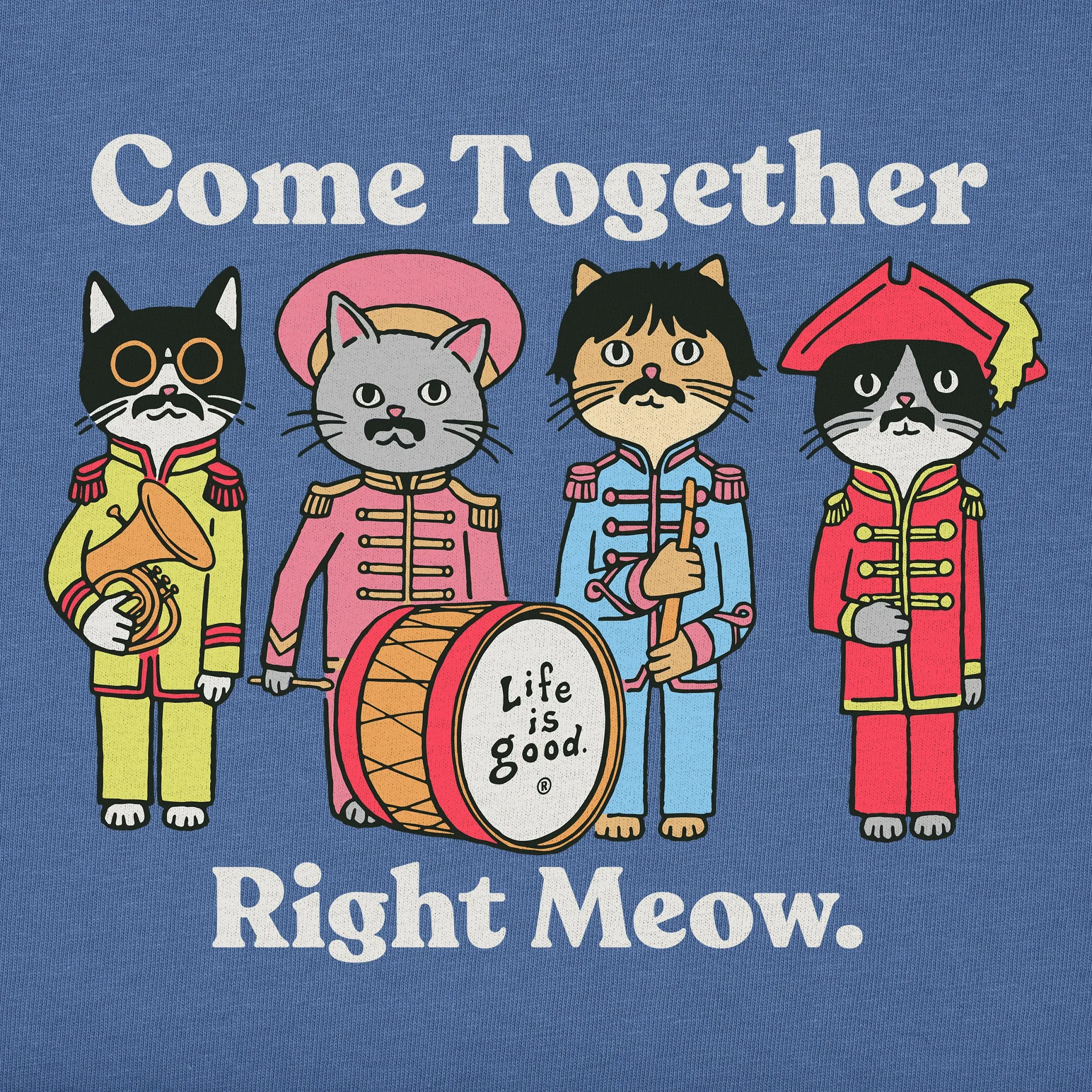 Men's Come Together Right Meow Short Sleeve Tee Life is Good