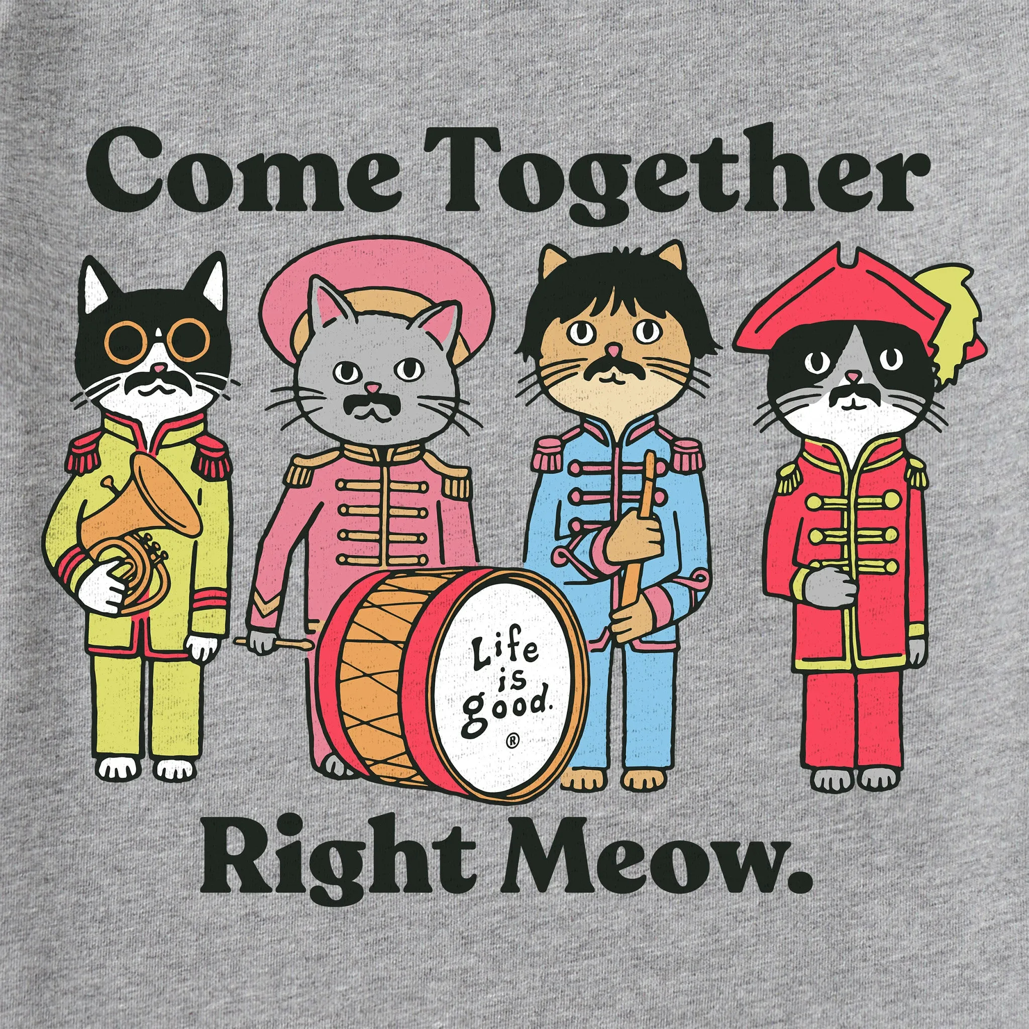Men's Come Together Right Meow Short Sleeve Tee Life is Good