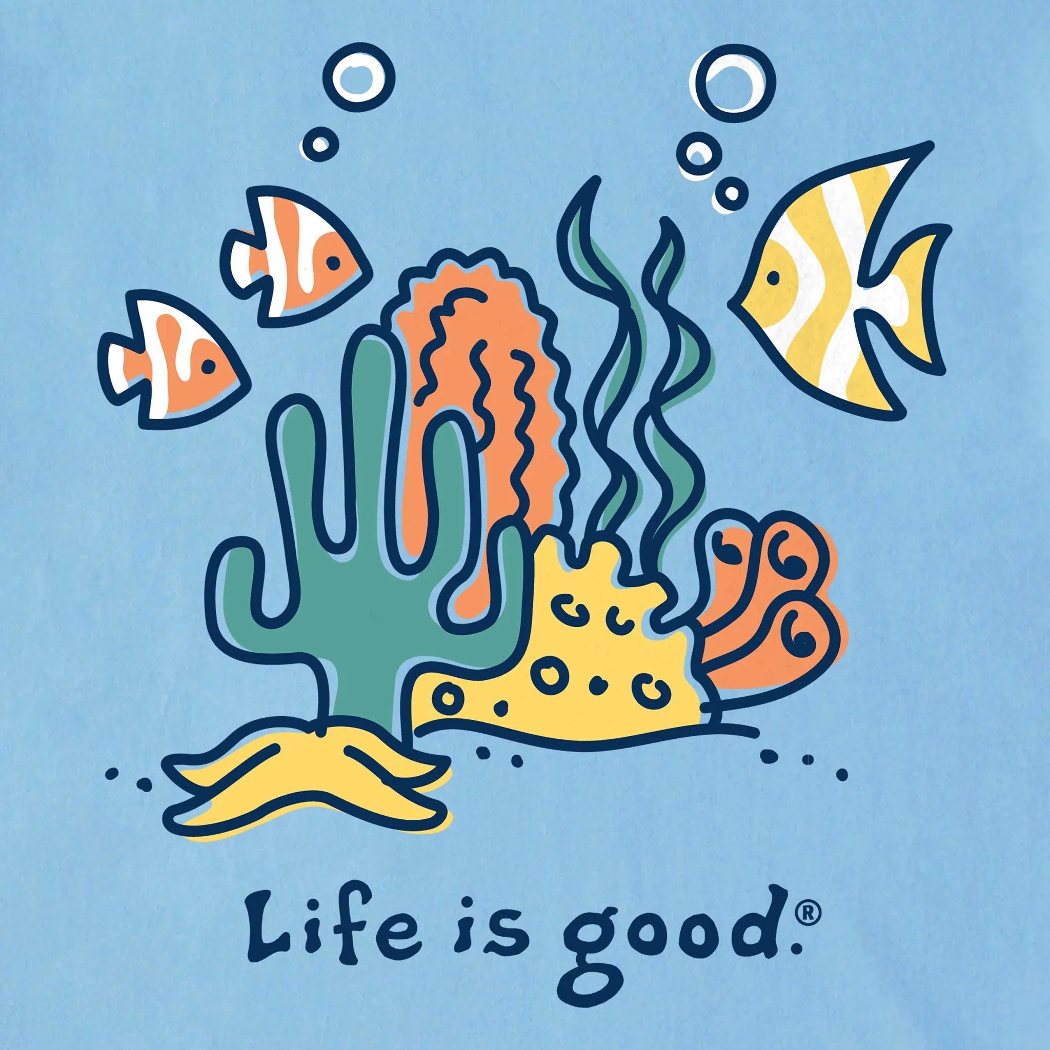 Men's Coral Garden Short Sleeve Crusher Tee Life is Good
