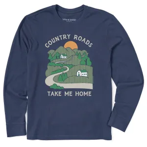 Men's Country Roads Take Me Home Long Sleeve Crusher Tee Life is Good