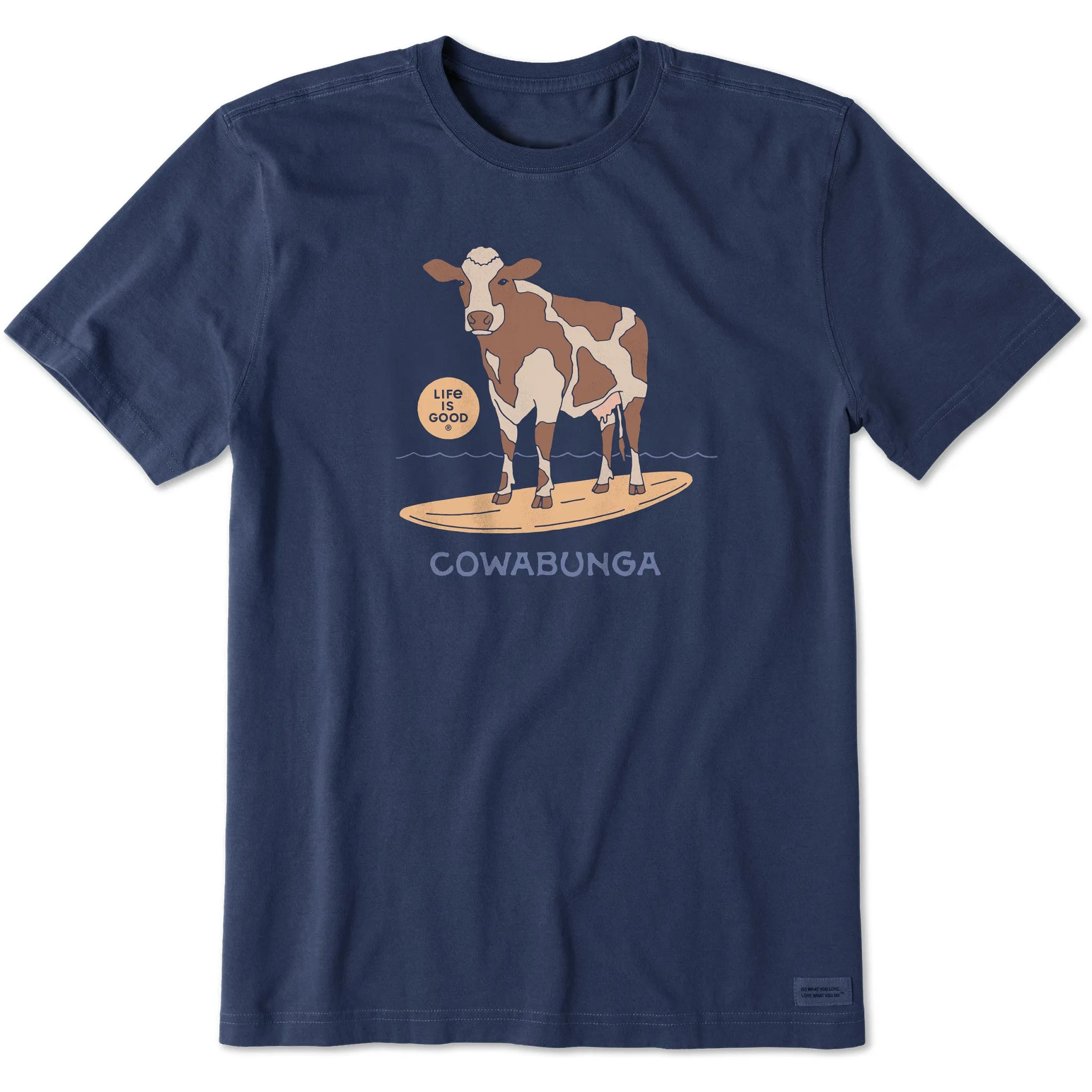 Men's Cowabunga Short Sleeve Crusher Tee Life is Good