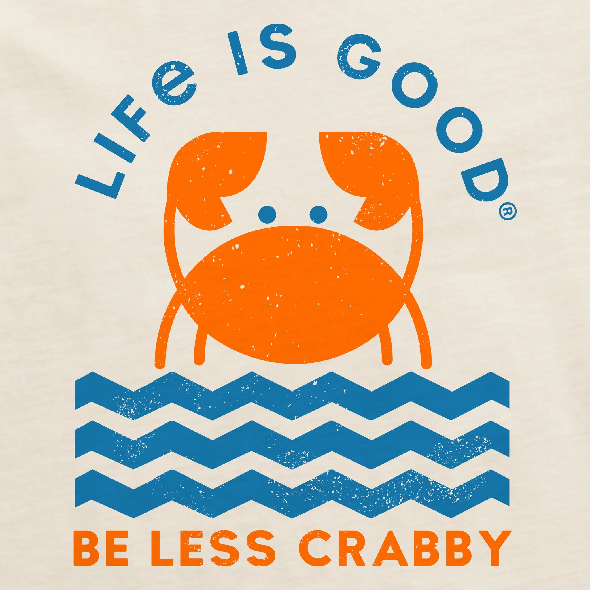 Men's Crafty Be Less Crabby Geometric Short Sleeve Crusher Tee Life is Good