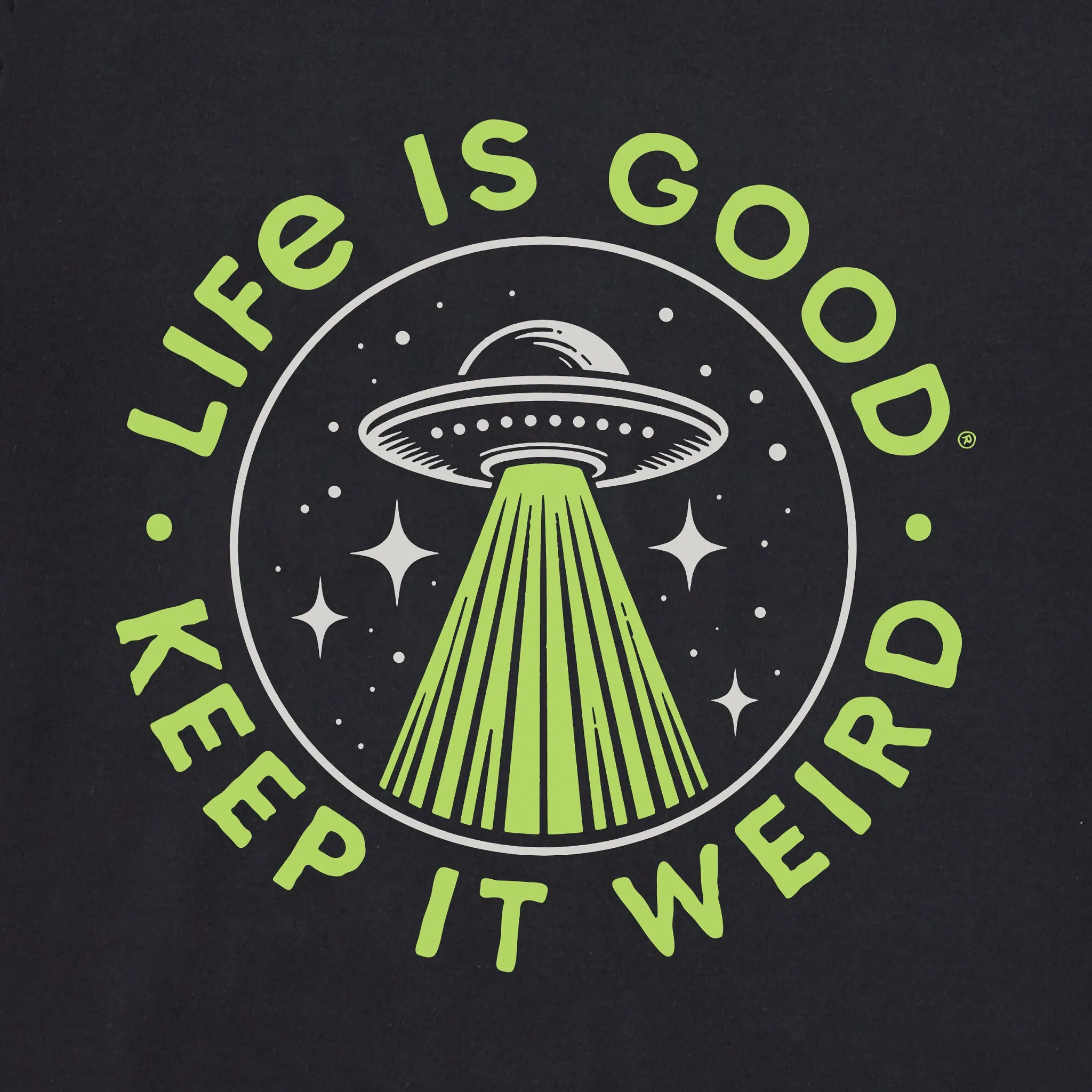 Men's Crafty Flying Saucer Long Sleeve Crusher Tee Life is Good
