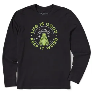 Men's Crafty Flying Saucer Long Sleeve Crusher Tee Life is Good