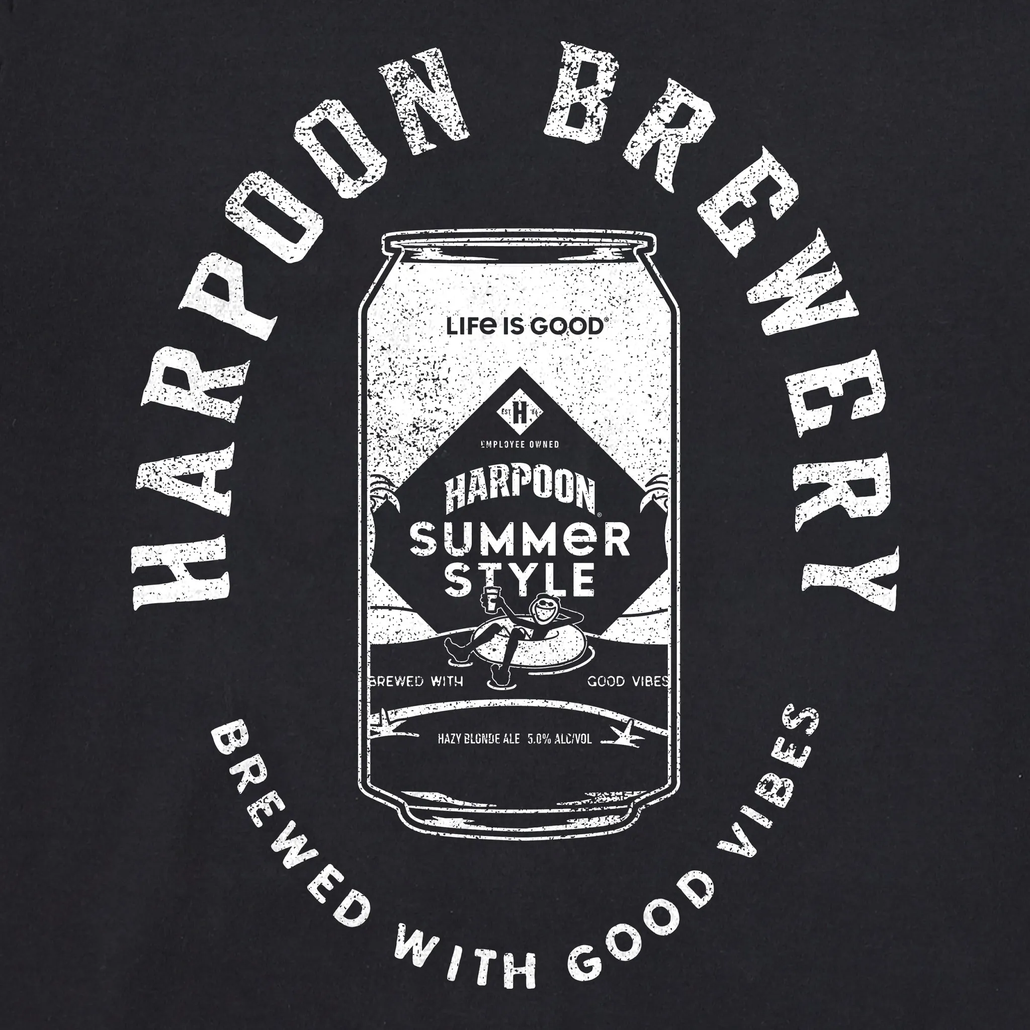 Men's Crafty Harpoon Good Vibes Short Sleeve Crusher Tee Life is Good