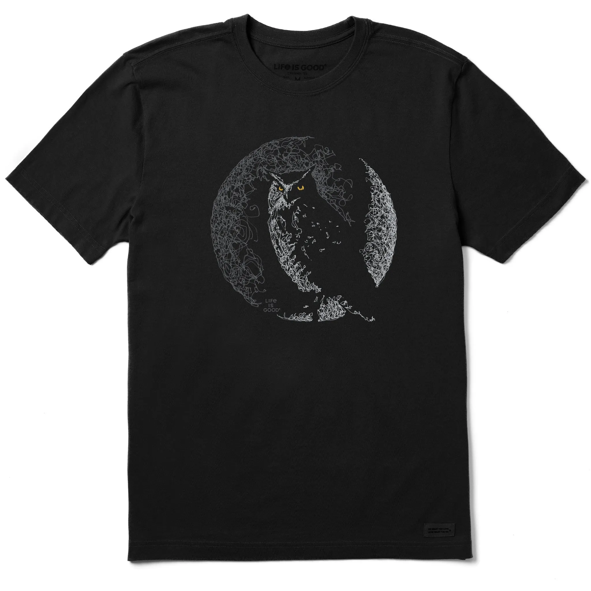 Men's Crescent Owl Short Sleeve Crusher Tee Life is Good