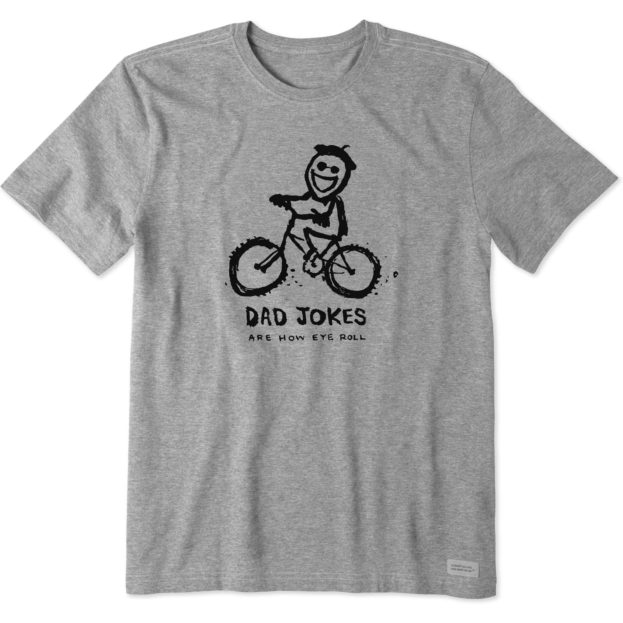 Men's Dad Jokes are how Eye Roll Bike Short Sleeve Tee Life is Good