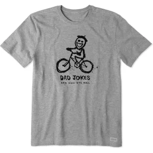 Men's Dad Jokes are how Eye Roll Bike Short Sleeve Tee Life is Good