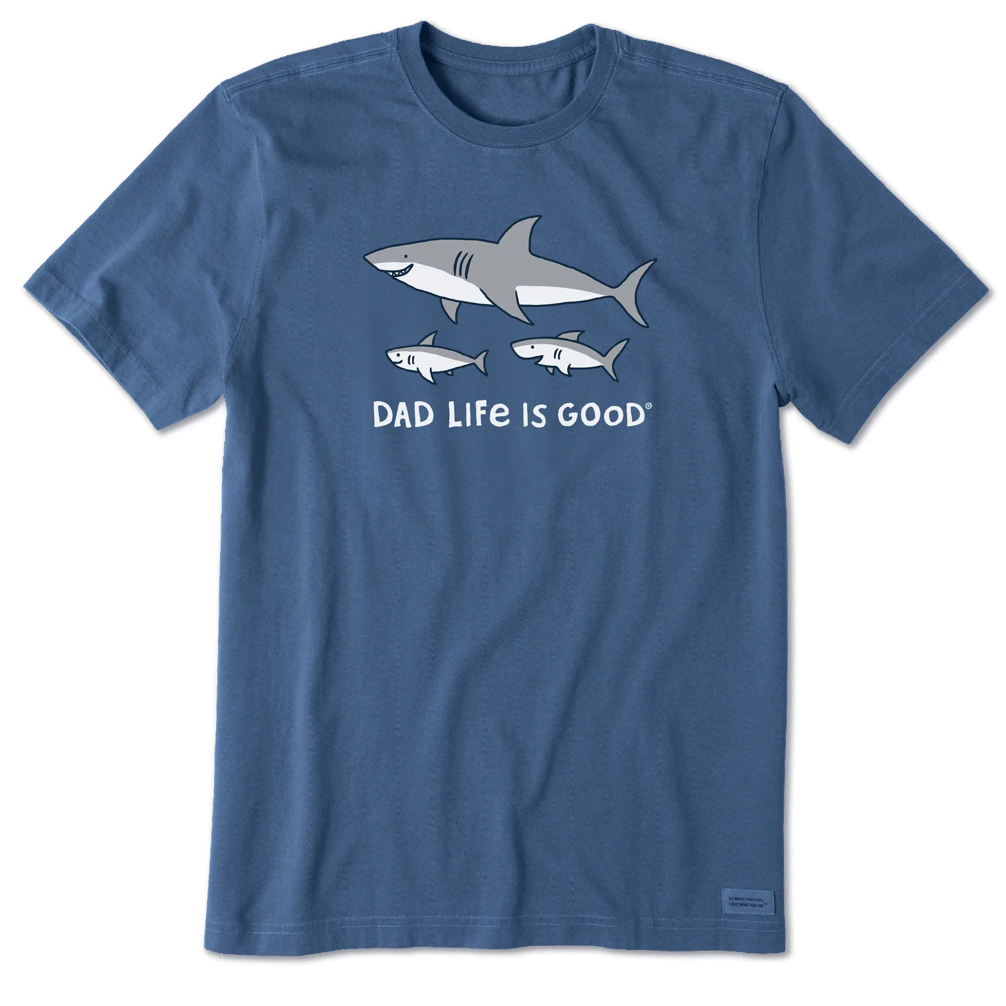 Men's Dad Life is Good Shark Short Sleeve Crusher Tee Life is Good