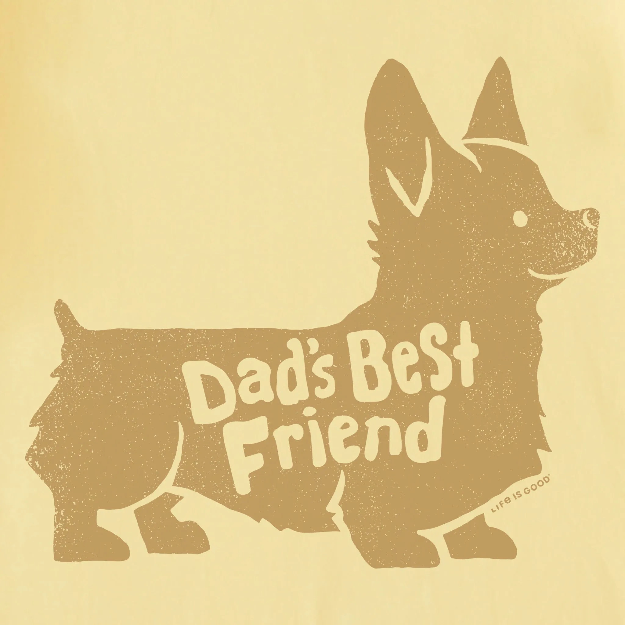 Men's Dads Best Friend Corgi Short Sleeve Crusher Tee Life is Good