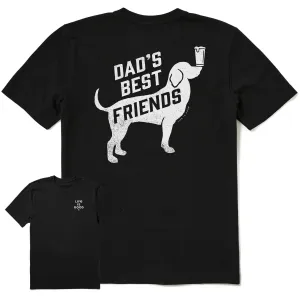 Men's Dads Best Friends Dog Beer Short Sleeve Tee Life is Good