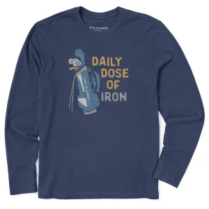 Men's Daily Dose of Iron Clubs Long Sleeve Crusher Tee Life is Good