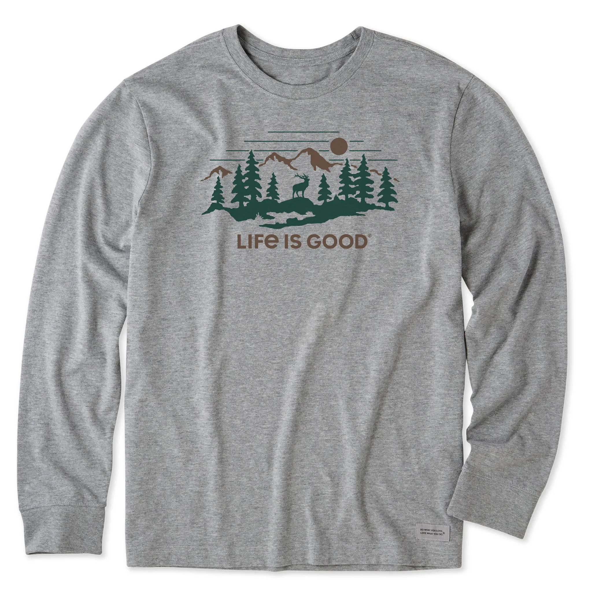 Men's Deer Scenic Long Sleeve Crusher Tee Life is Good