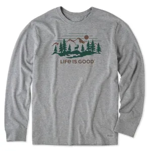 Men's Deer Scenic Long Sleeve Crusher Tee Life is Good