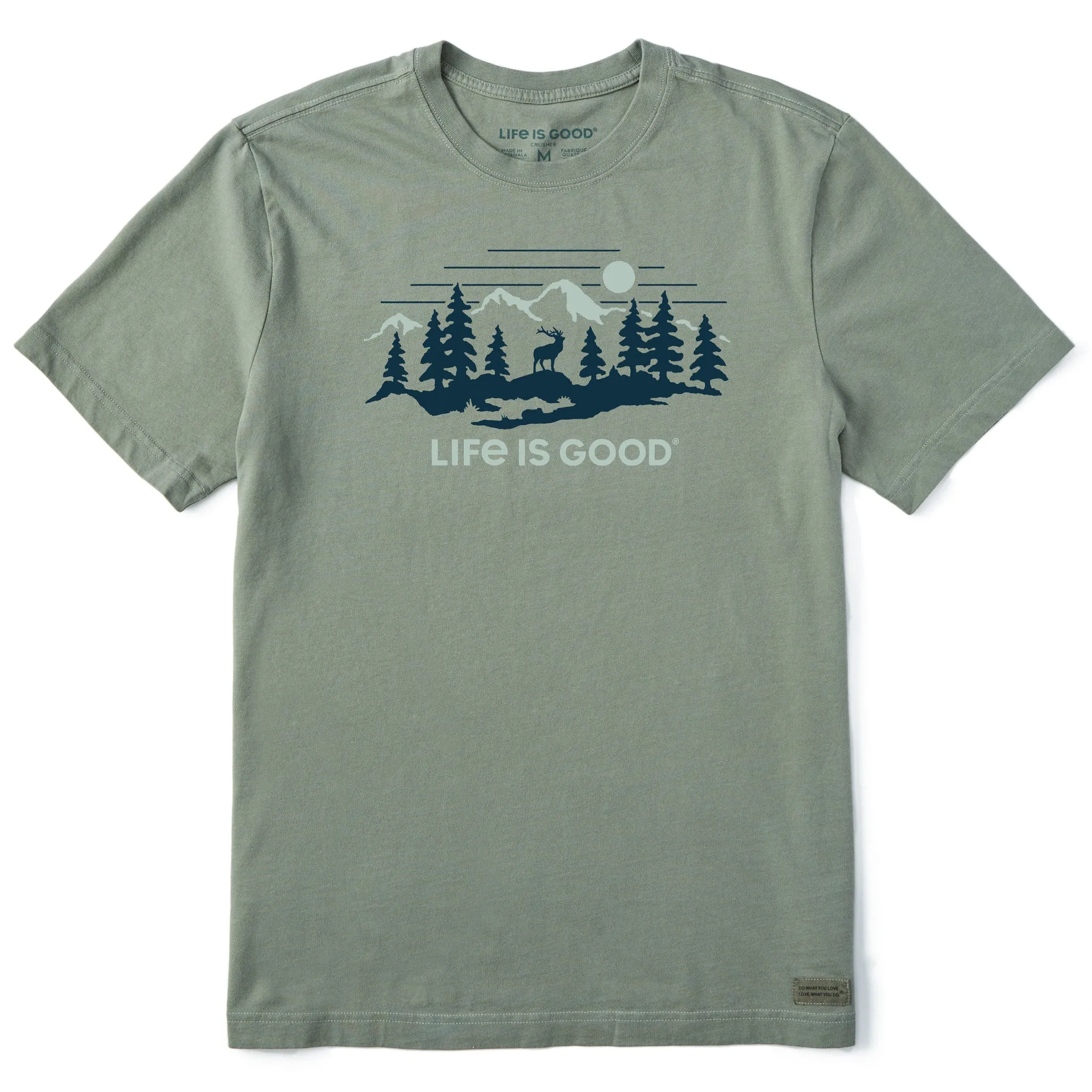 Men's Deer Scenic Short Sleeve Crusher Tee Life is Good