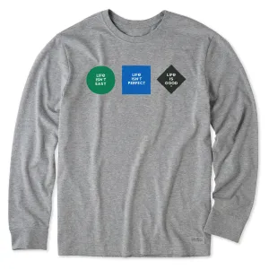 Men's Degrees of Difficulty Long Sleeve Crusher Tee Life is Good