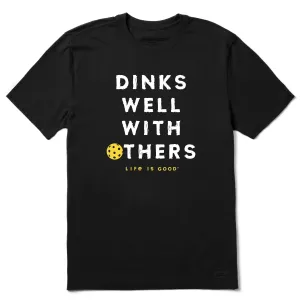 Men's Dinks Well With Others Pickleball Short Sleeve Tee Life is Good