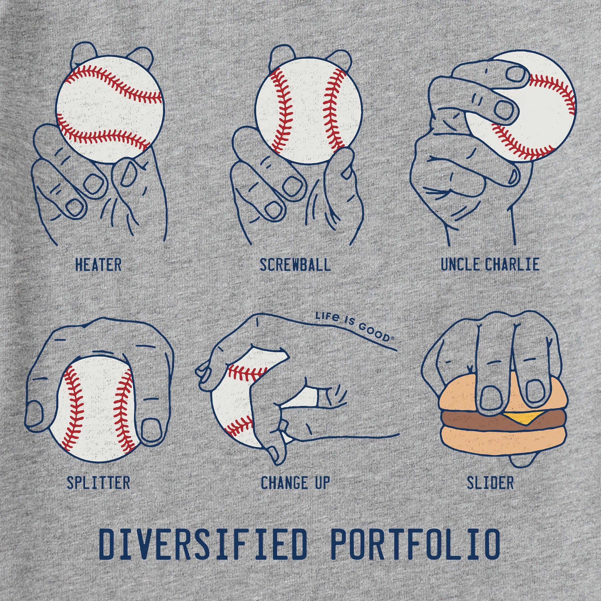 Men's Diversified Pitch Portfolio Short Sleeve Tee Life is Good
