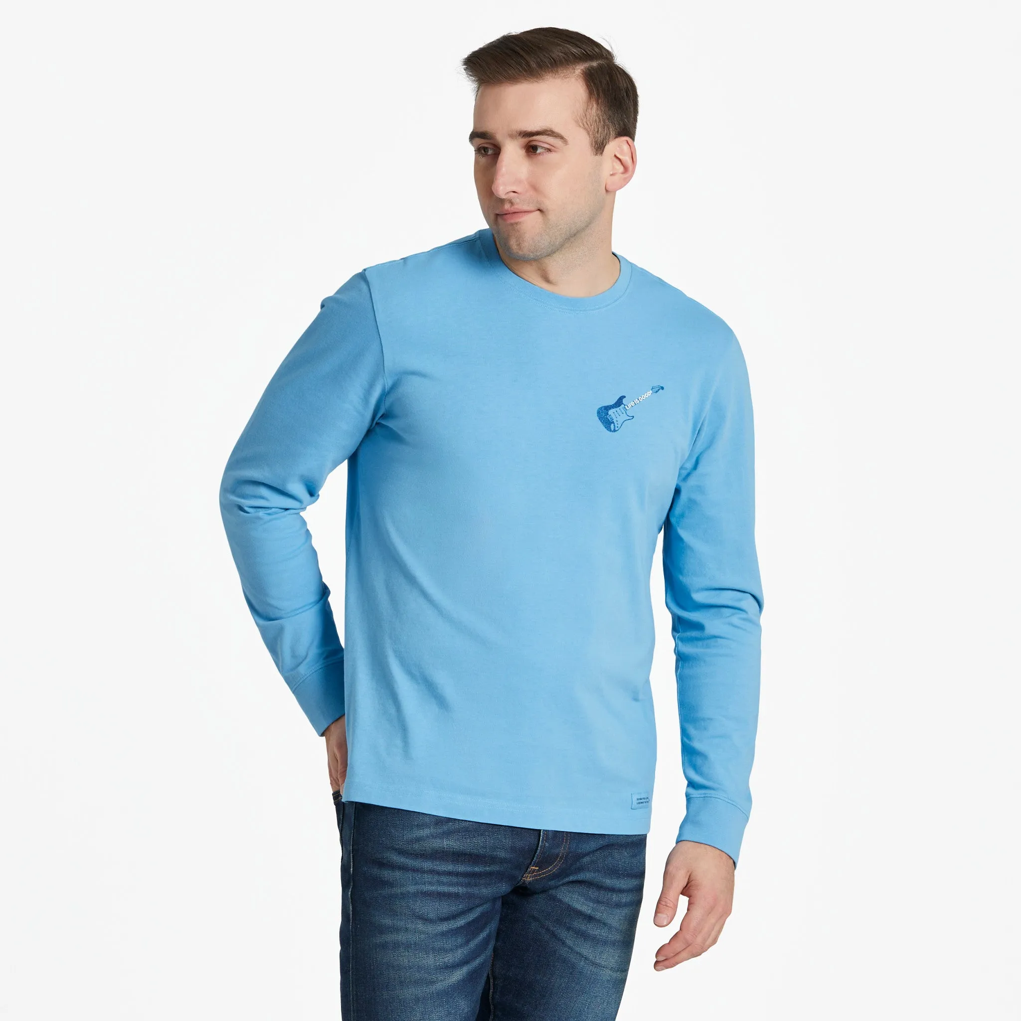 Men's Diversified Portfolio Axes Long Sleeve Crusher Tee Life is Good