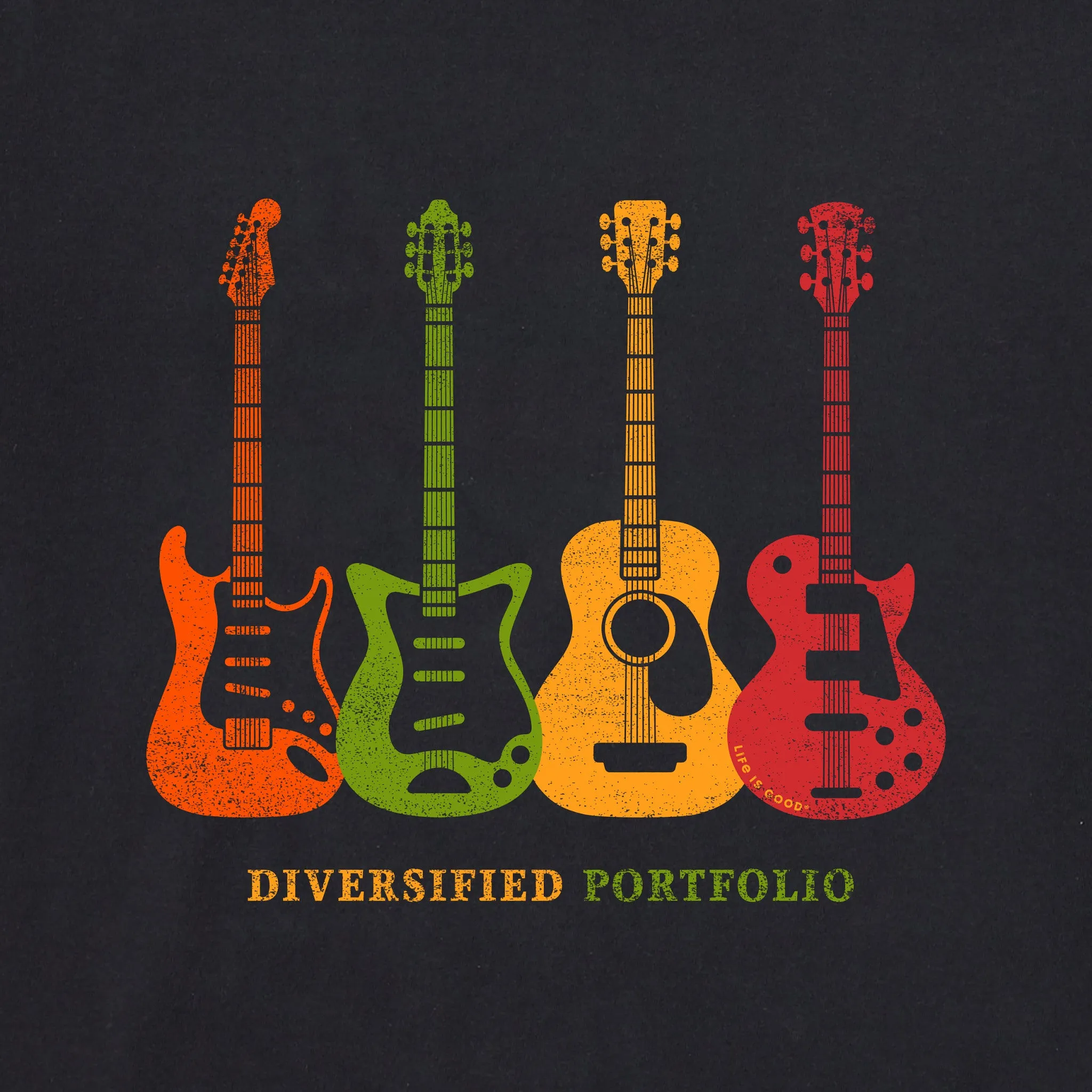 Men's Diversified Portfolio Axes Short Sleeve Tee Life is Good