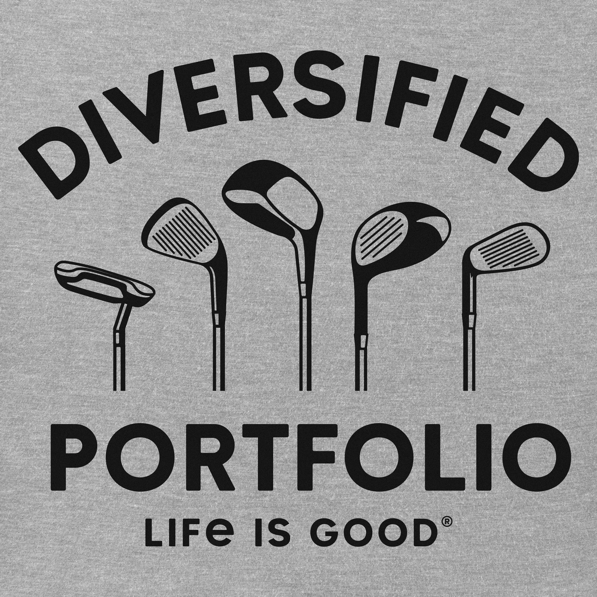 Men's Diversified Portfolio Golf Short Sleeve Crusher Tee Life is Good