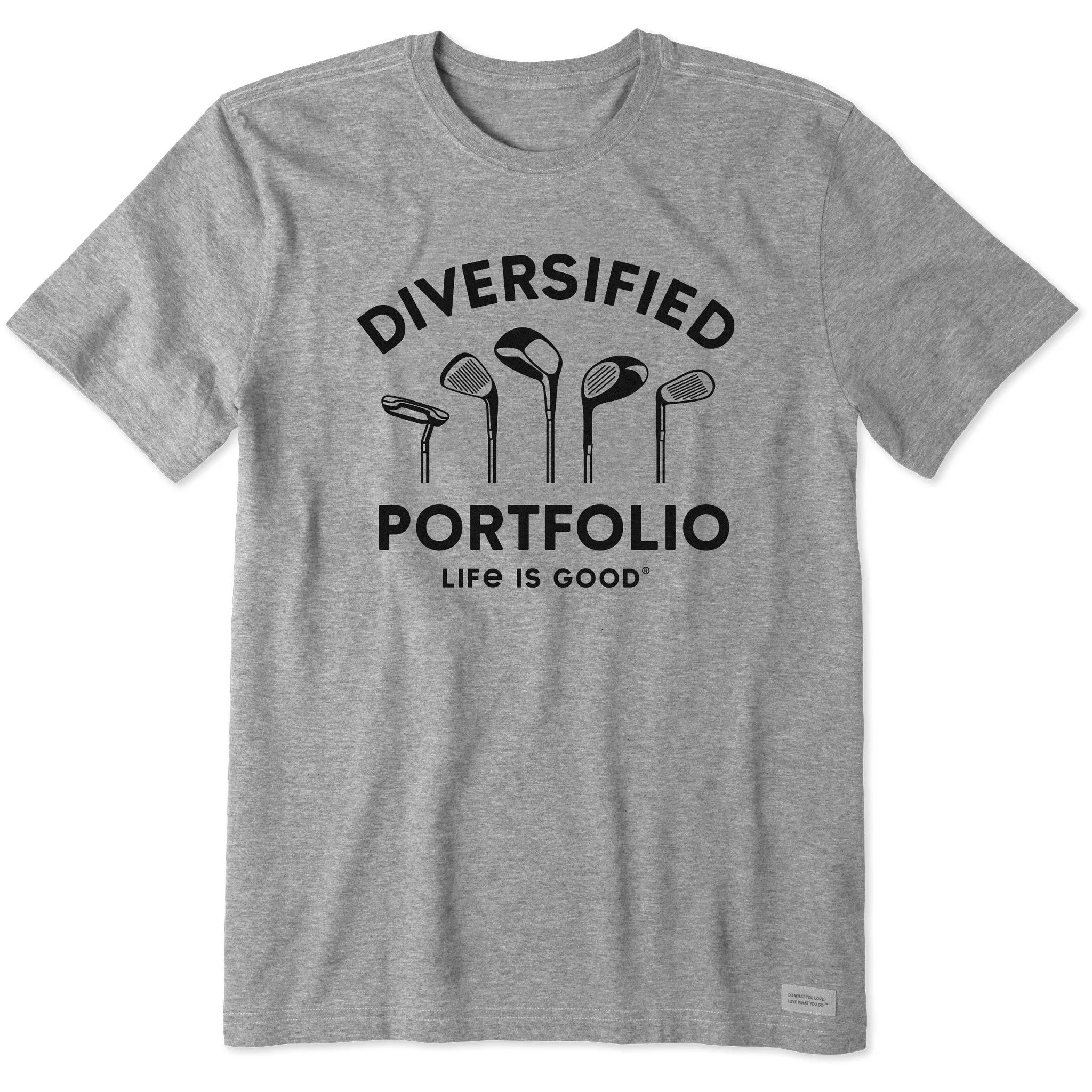 Men's Diversified Portfolio Golf Short Sleeve Crusher Tee Life is Good