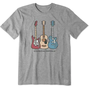 Men's Diversified Portfolio Guitars Vintage Short Sleeve Tee Life is Good