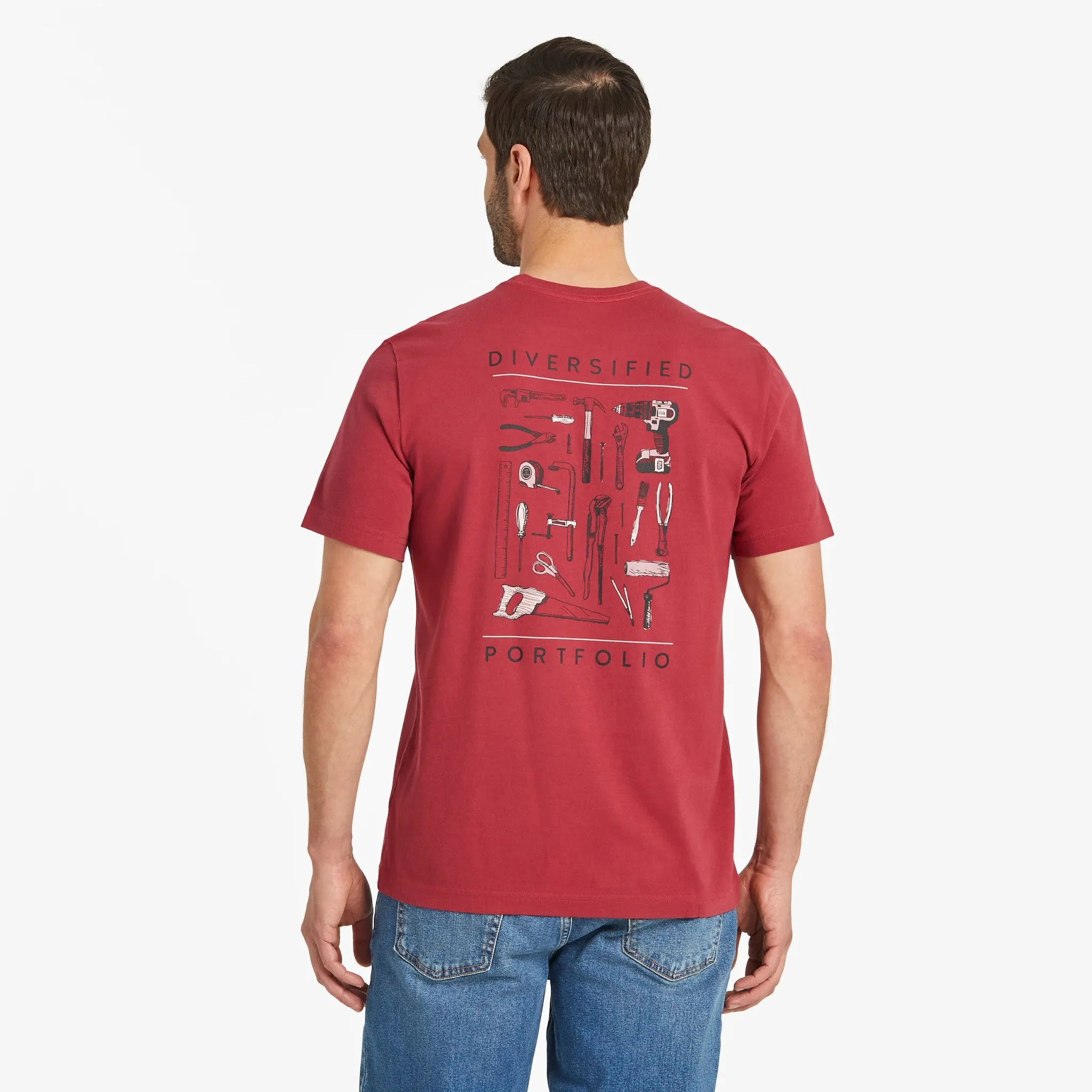 Men's Diversified Portfolio Tools Short Sleeve Crusher Tee Life is Good