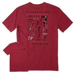 Men's Diversified Portfolio Tools Short Sleeve Crusher Tee Life is Good