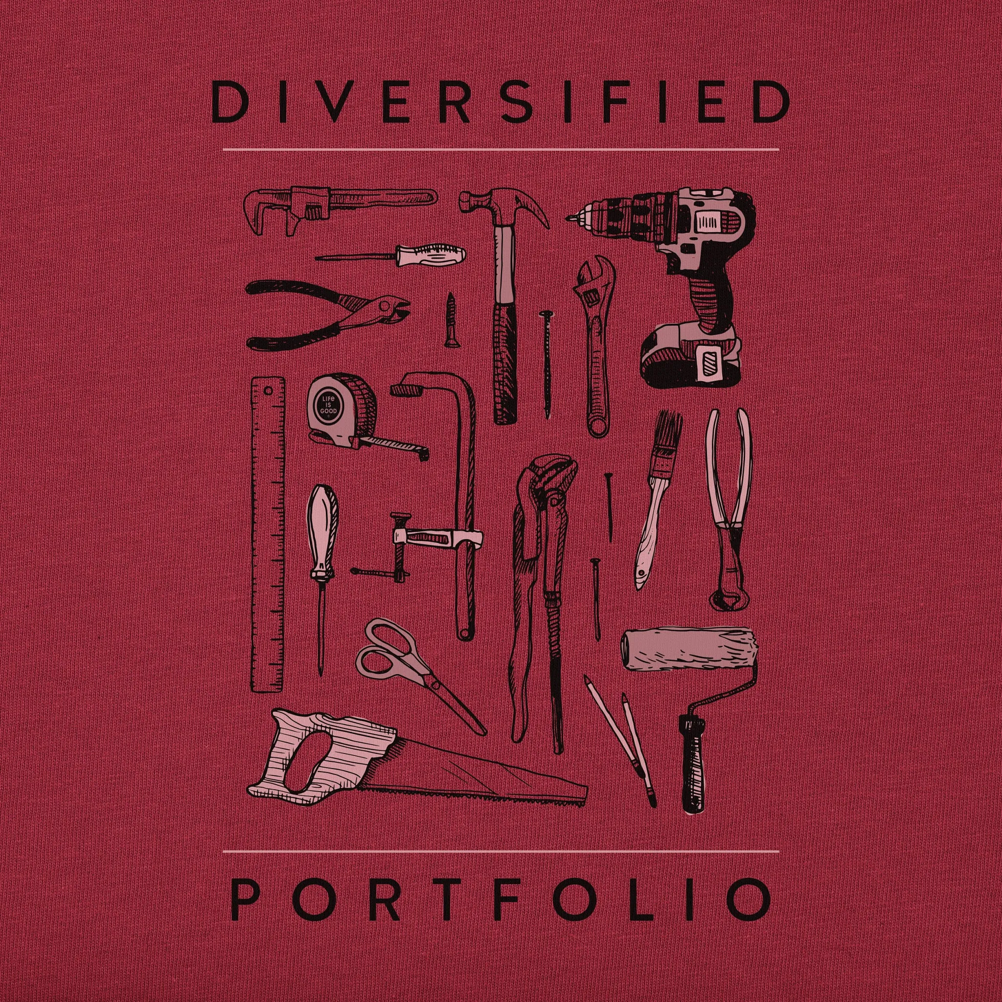 Men's Diversified Portfolio Tools Short Sleeve Crusher Tee Life is Good