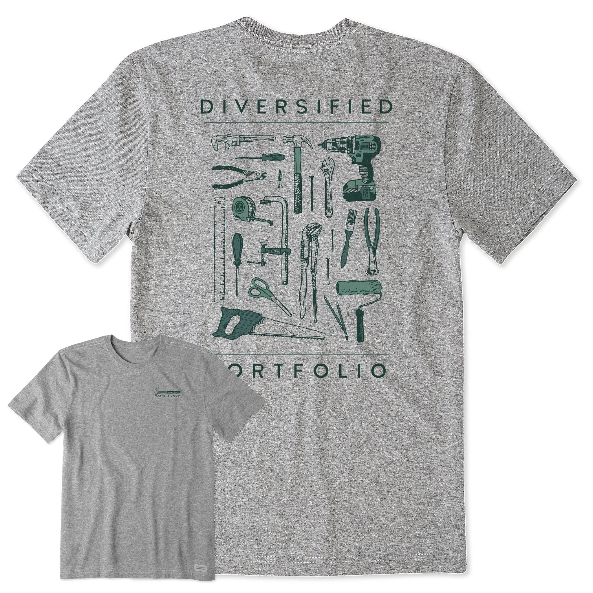 Men's Diversified Portfolio Tools Short Sleeve Tee Life is Good