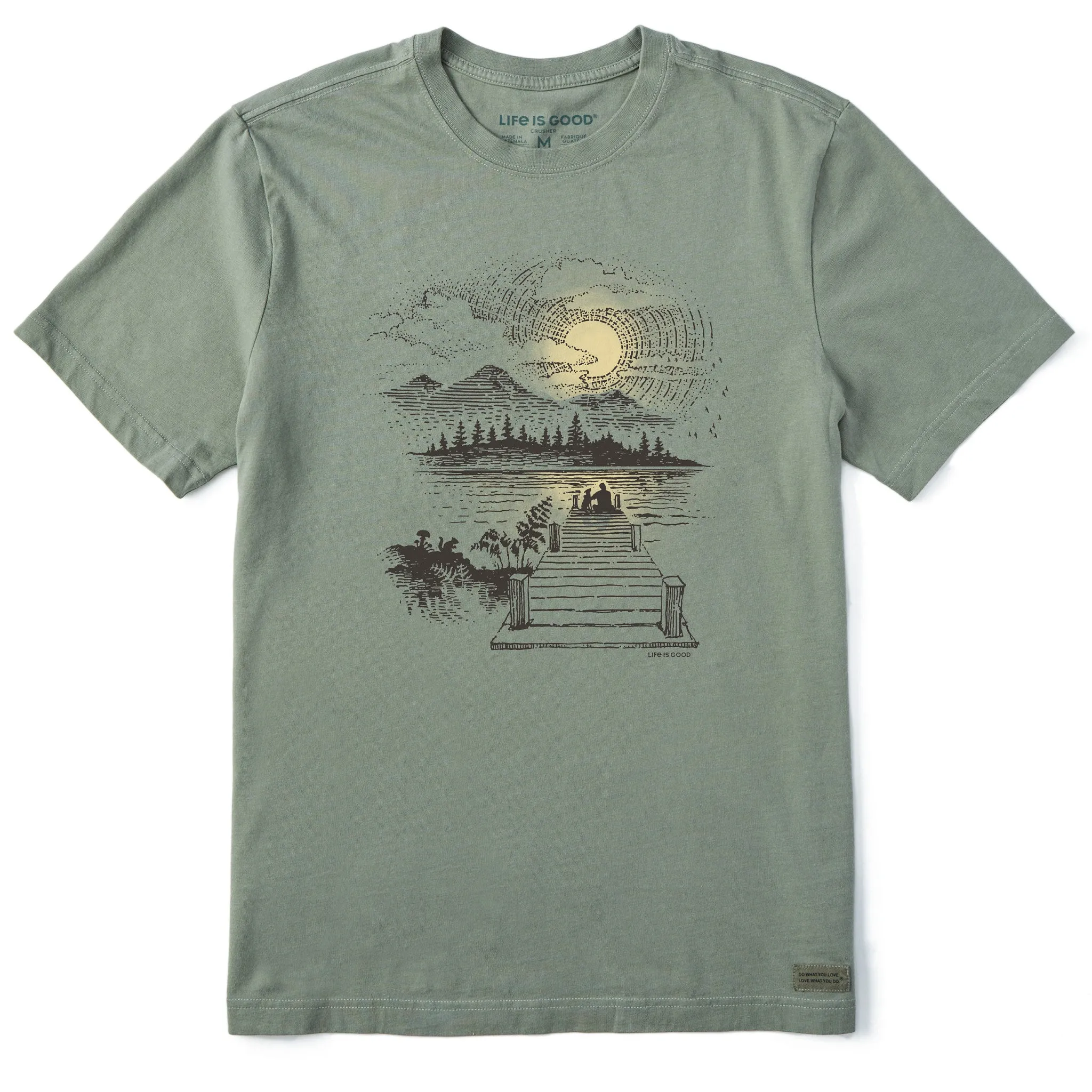 Men's Dock Sunset M Short Sleeve Tee Life is Good