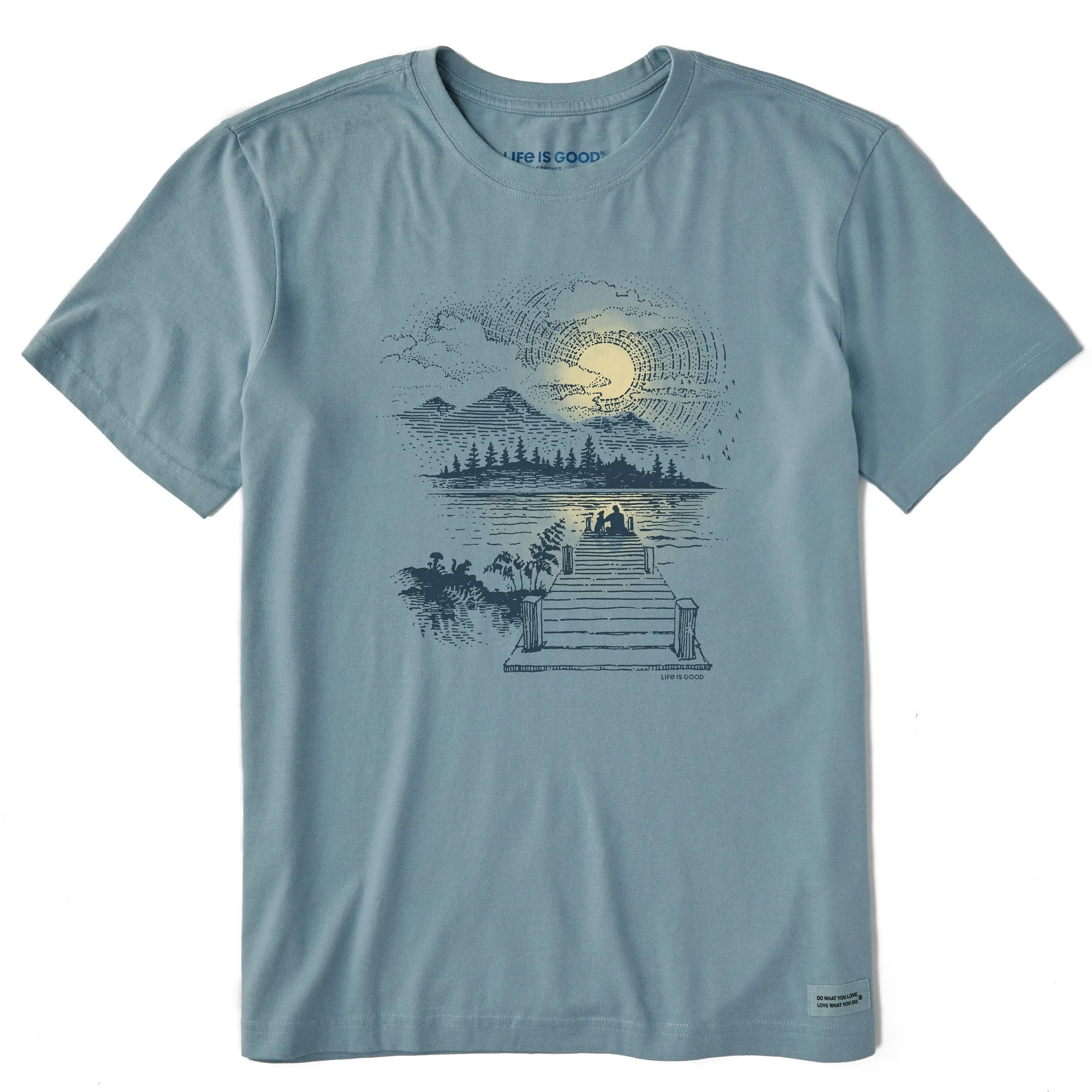 Men's Dock Sunset M Short Sleeve Tee Life is Good