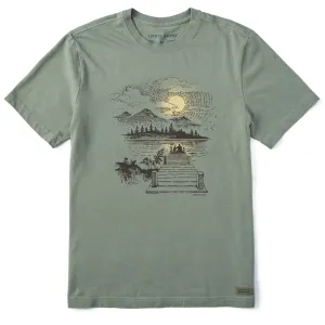 Men's Dock Sunset M Short Sleeve Tee Life is Good
