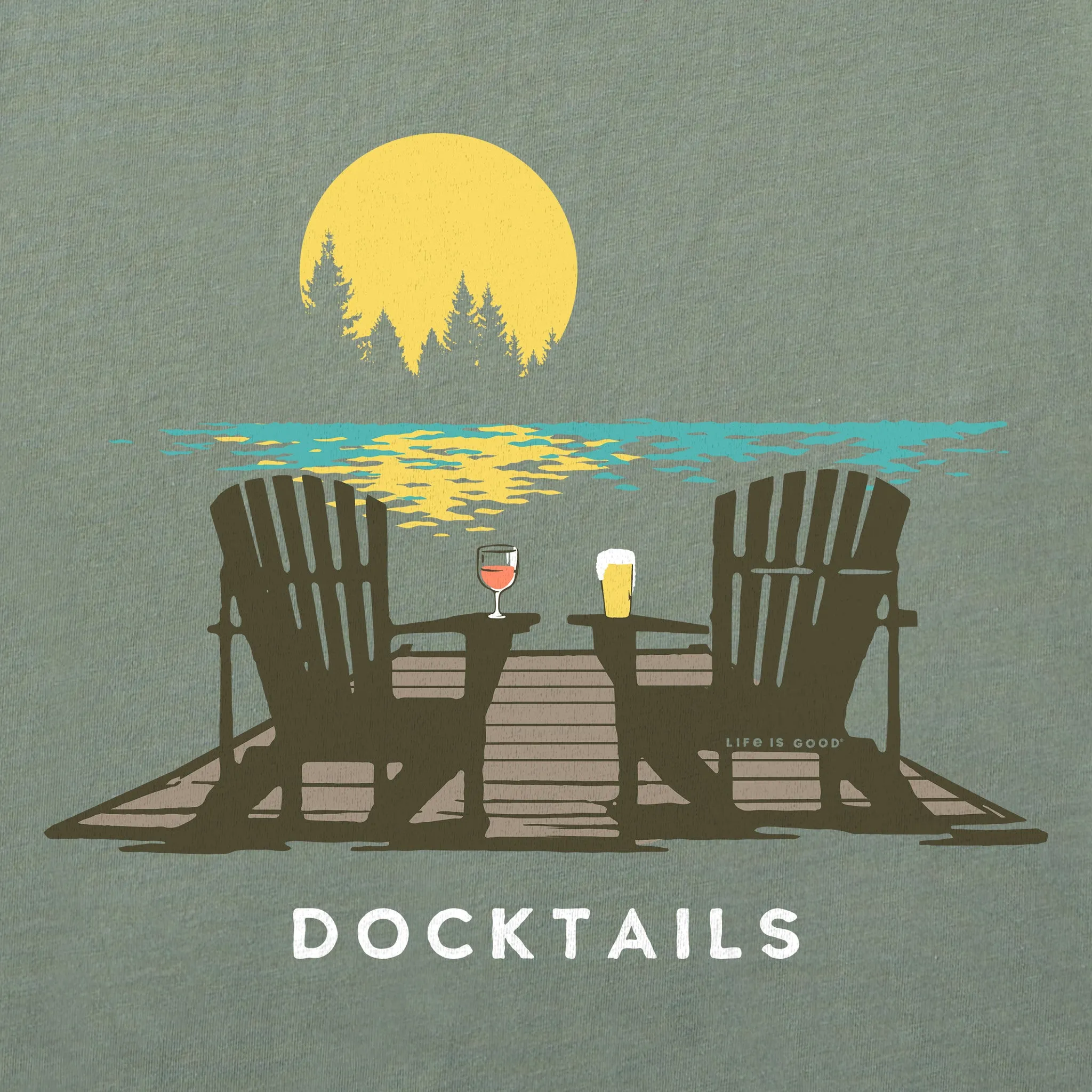 Men's Docktails Adirondacks Short Sleeve Tee Life is Good