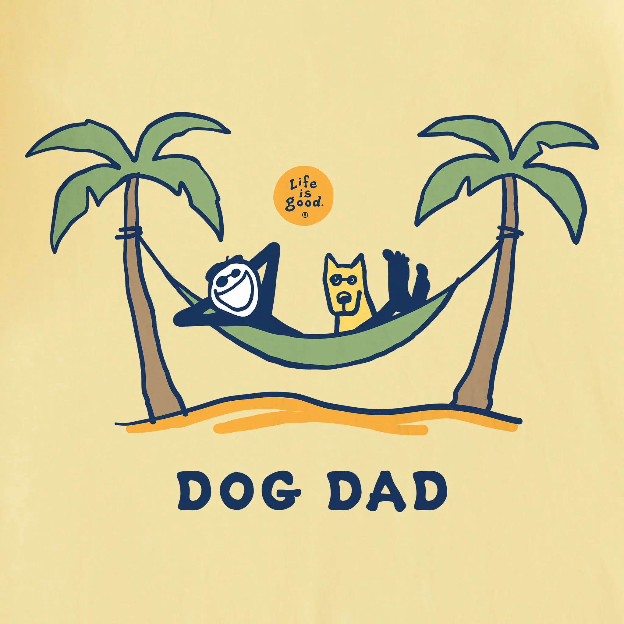 Men's Dog Dad Jake & Rocket Hammock Short Sleeve Crusher Tee Life is Good