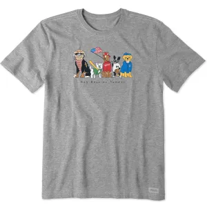 Men's Dog Days of Summer Baseball Short Sleeve Tee Life is Good