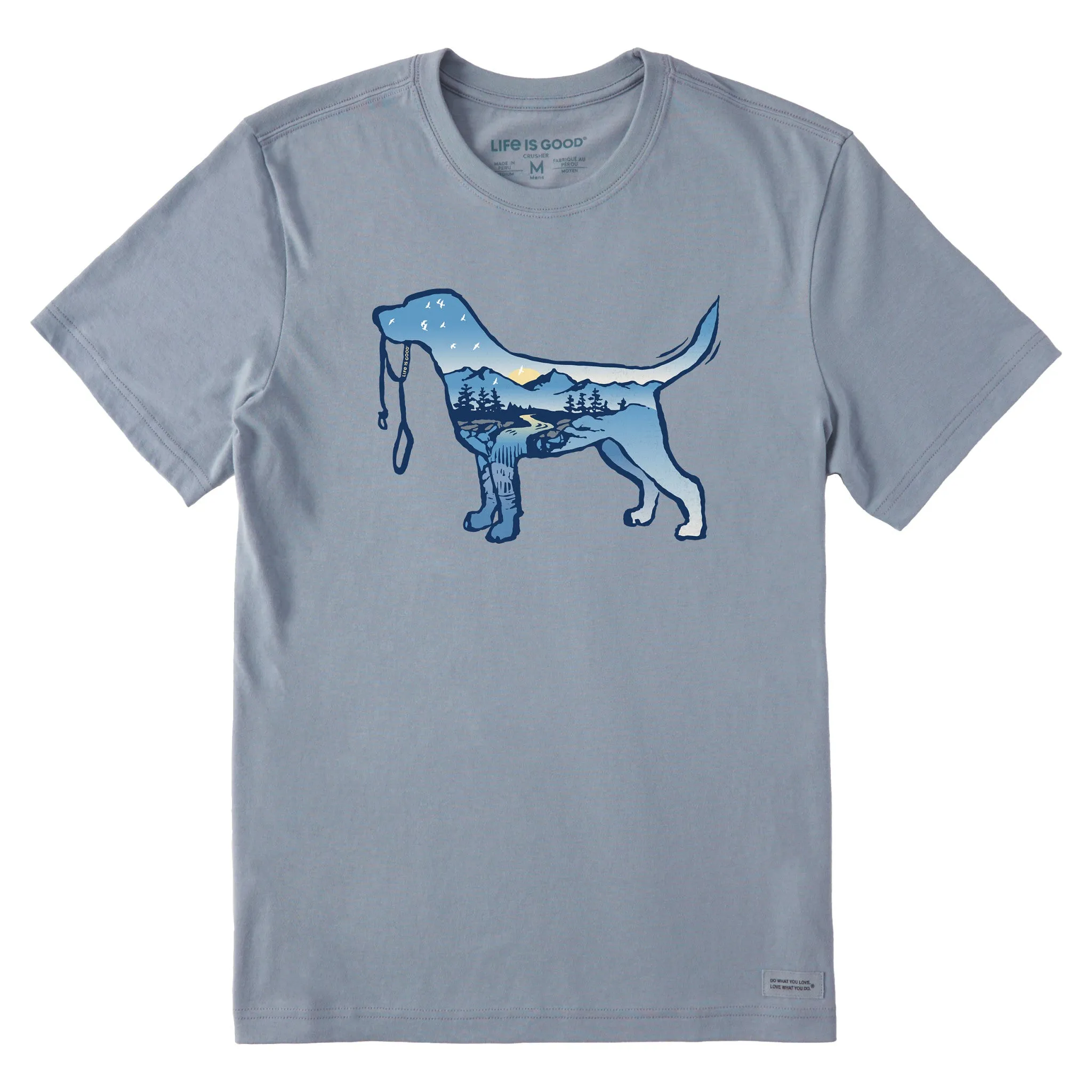 Men's Dog Mountain Scene Short Sleeve Crusher Tee Life is Good