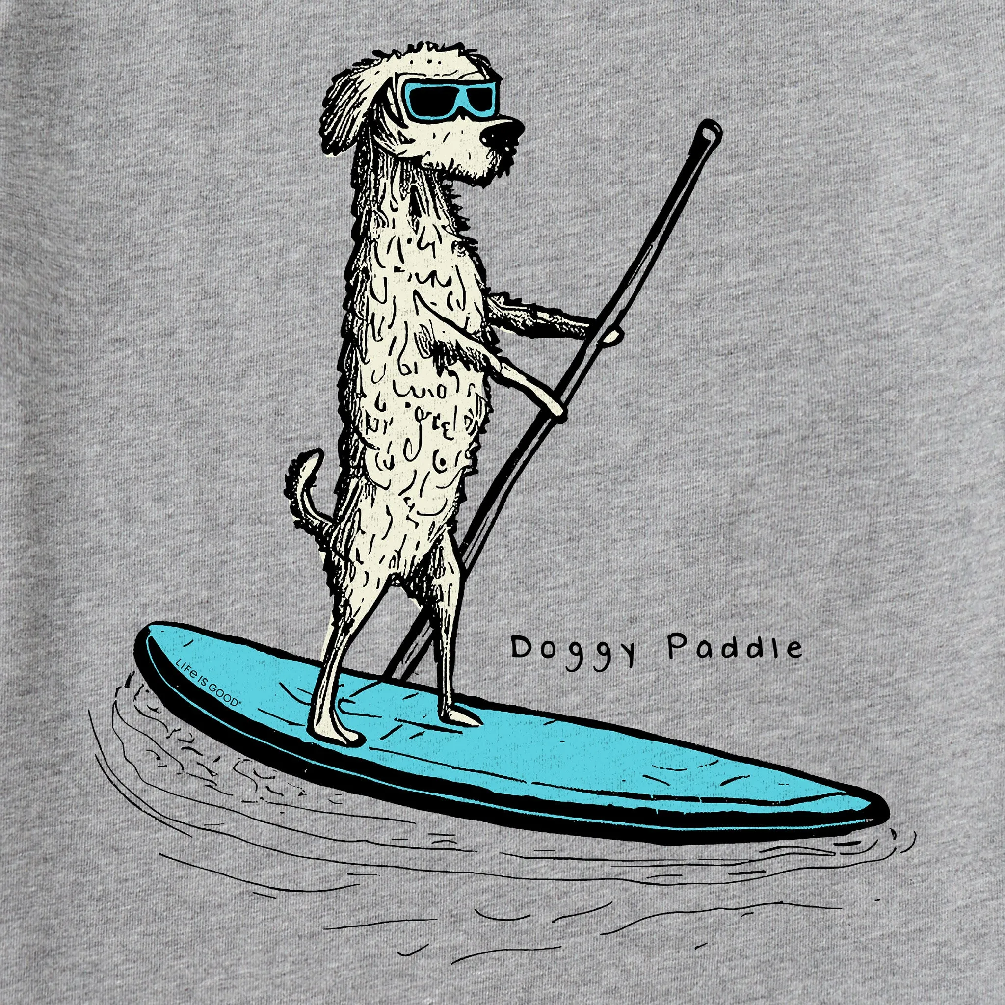 Men's Doggy Paddle Dog Short Sleeve Tee Life is Good