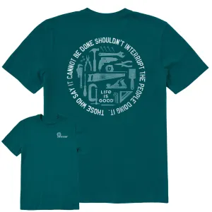 Men's Don't Interrupt Handyman Short Sleeve Crusher Tee Life is Good