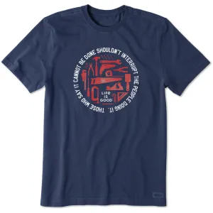 Men's Don't Interrupt Handyman Short Sleeve Crusher Tee Life is Good
