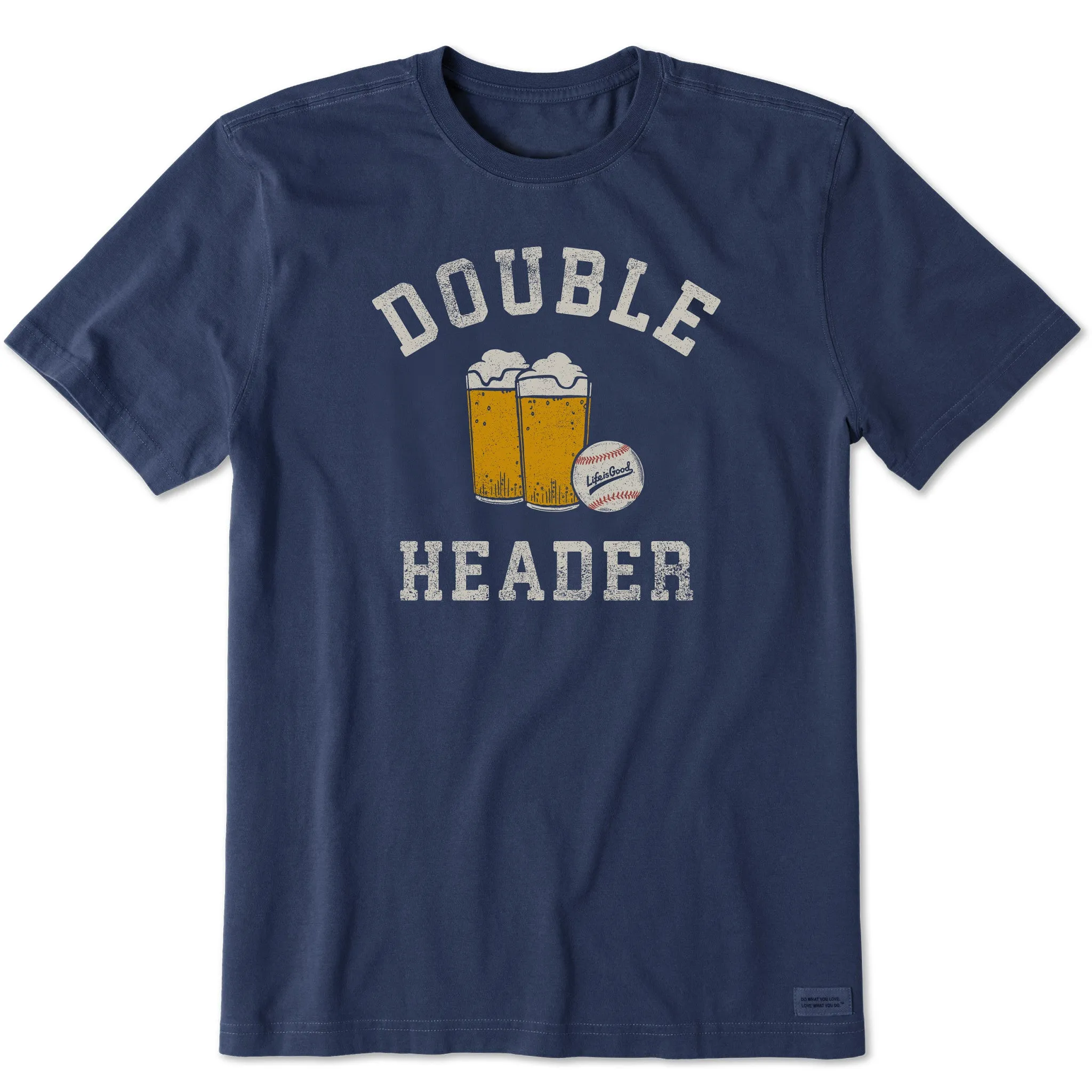 Men's Double Header Baseball & Beer Short Sleeve Tee Life is Good